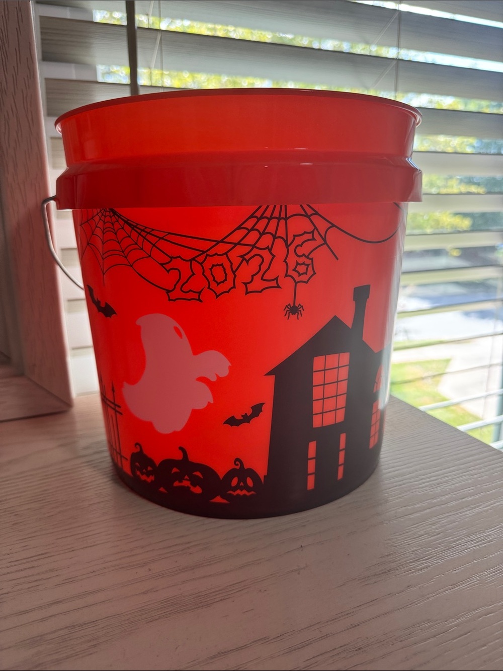 Home Depot Halloween Candy Bucket Basket Viral - Orange Haunted House Design